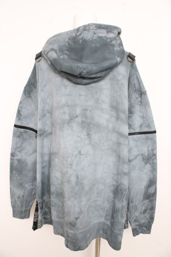 画像2: Desoro Works / conte Uneven Dye with Angel Print Hoodie  ブルーグレー Y-26-02-23-199-GO-TO-SZ-ZY (2)