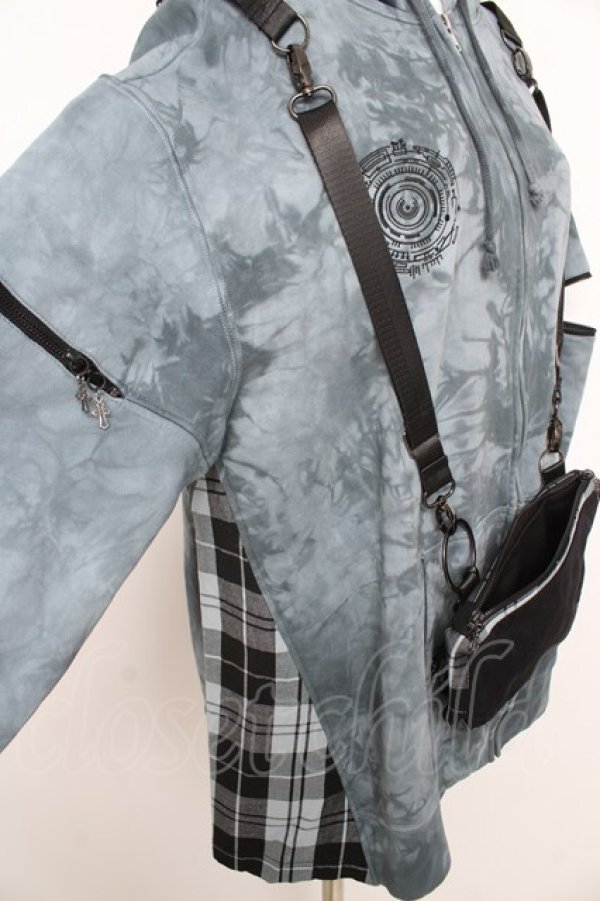 画像4: Desoro Works / conte Uneven Dye with Angel Print Hoodie  ブルーグレー Y-26-02-23-199-GO-TO-SZ-ZY (4)