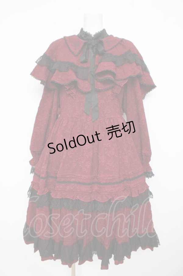 画像1: Hoshibako Works / Rozen Maiden x HoshibakoWorks 真紅ケープ付きワンピース  ワイン Y-26-02-23-200-LO-OP-SZ-ZY (1)