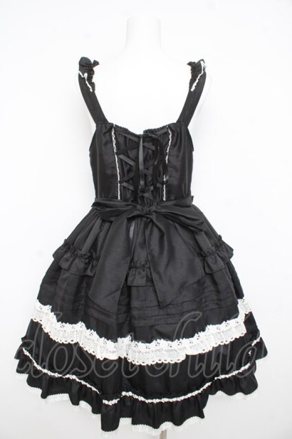 画像2: BABY, THE STARS SHINE BRIGHT / Rose Princessジャンパースカート  黒×白レース Y-26-02-23-201-BA-OP-SZ-ZY (2)