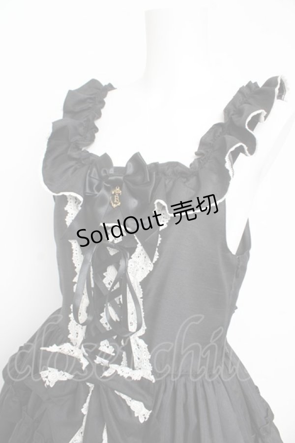 画像3: BABY, THE STARS SHINE BRIGHT / Rose Princessジャンパースカート  黒×白レース Y-26-02-23-201-BA-OP-SZ-ZY (3)