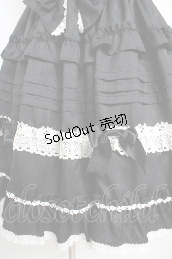 画像4: BABY, THE STARS SHINE BRIGHT / Rose Princessジャンパースカート  黒×白レース Y-26-02-23-201-BA-OP-SZ-ZY (4)