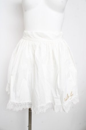 画像: Vallee lys / 刺繍入りエプロン  白 Y-26-02-23-203-GO-SK-SZ-ZY