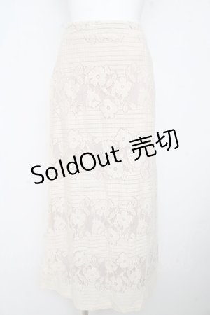 画像: axes femme / レース重ねロングスカート M キナリ Y-26-02-23-207-AX-SK-SZ-ZI