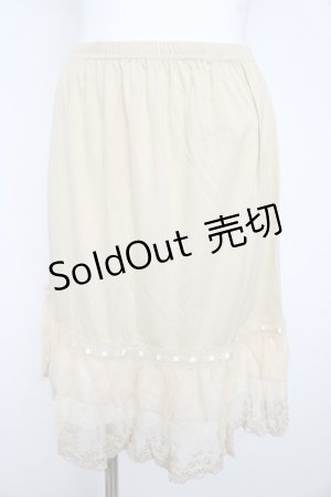 画像: axes femme / はしごレース使いペチスカート M 生成り Y-26-02-23-208-AX-SK-SZ-ZY