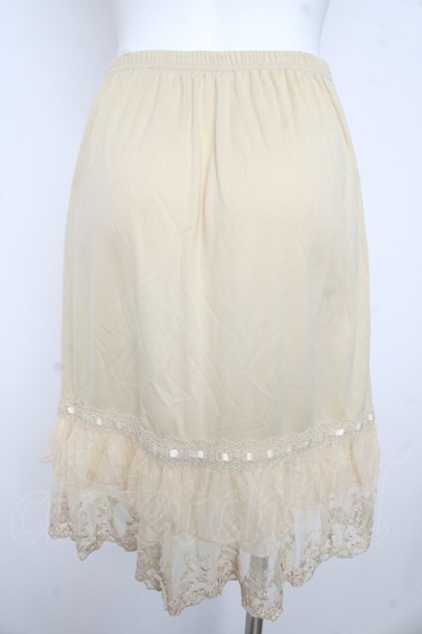 画像2: axes femme / はしごレース使いペチスカート M 生成り Y-26-02-23-208-AX-SK-SZ-ZY (2)