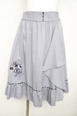 画像1: axes femme POETIQUE / パンジー刺繍ラッフルスカート  サックス Y-26-02-23-216-AX-SK-SZ-ZY (1)