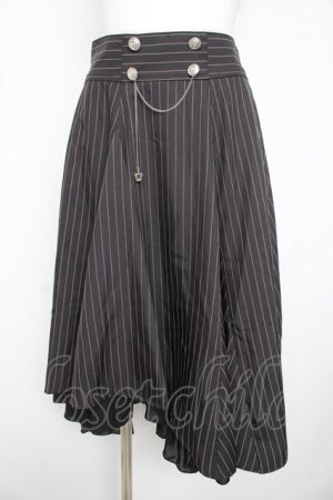 画像: axes femme / アシメ×フレアミディスカート F 黒 Y-26-02-23-222-AX-SK-SZ-ZY