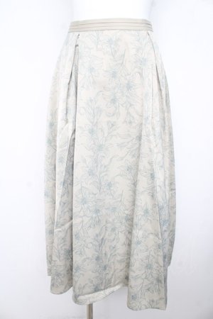 画像: an another angelus / リリーフラワーサテンタックスカート  グリーン Y-26-02-23-224-CA-SK-SZ-ZY