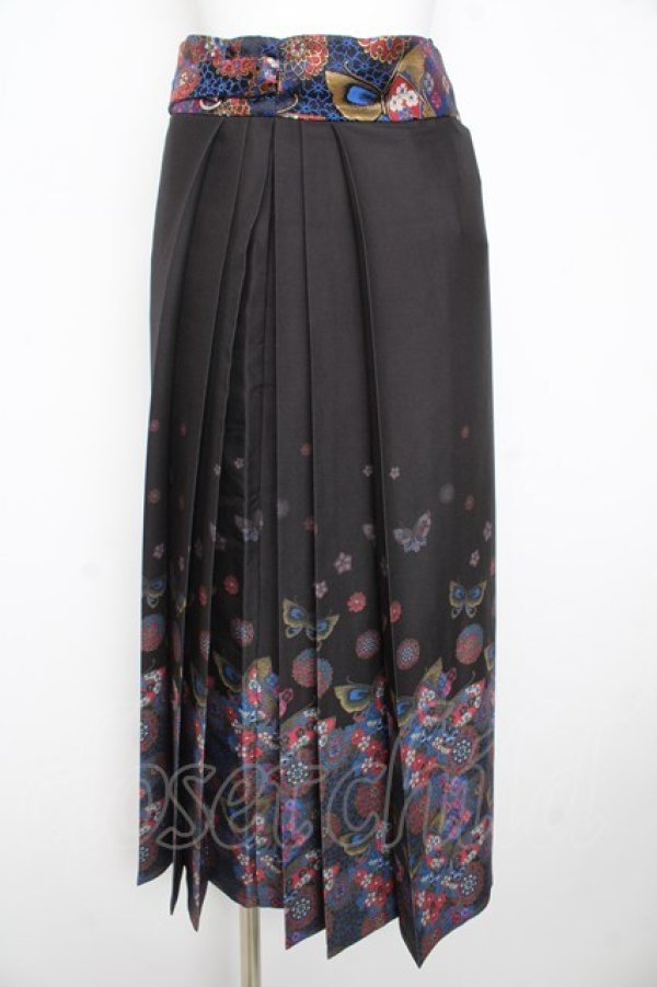 画像1: rezen / 花魁×蝶巻スカート  瑠璃色 Y-26-02-23-227-LO-SK-SZ-ZY (1)