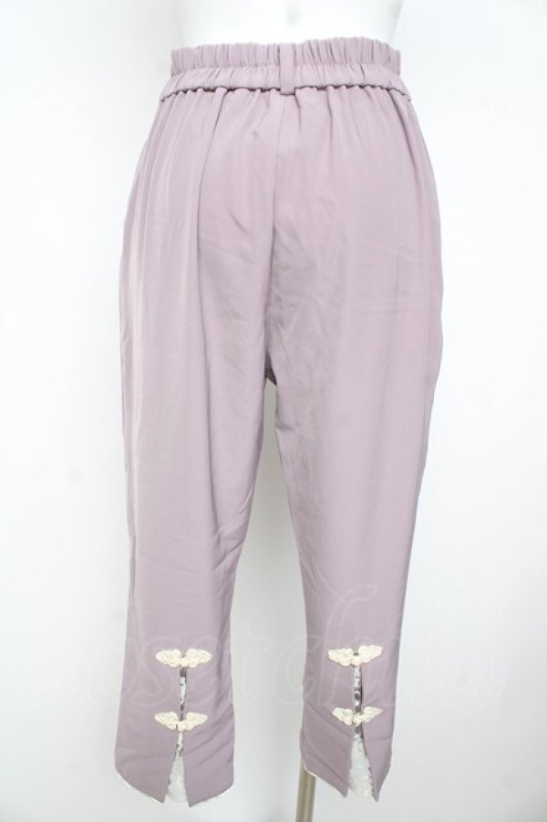画像2: axes femme POETIQUE / チャイナボタンスリットパンツ  ラベンダー Y-26-02-23-229-AX-PA-SZ-ZY (2)