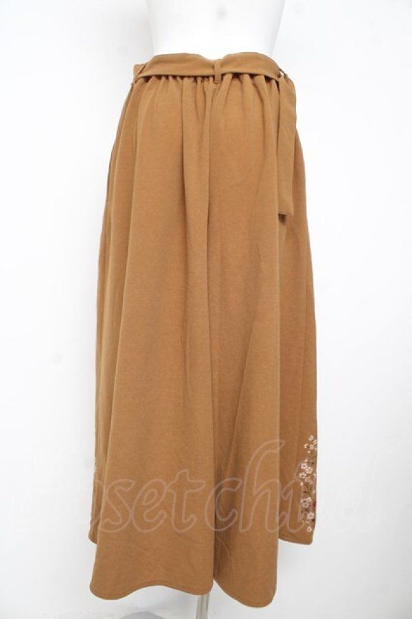 画像2: axes femme / クロスステッチ刺繍パンツ F ブラウン Y-26-02-23-230-AX-PA-IG-ZY (2)