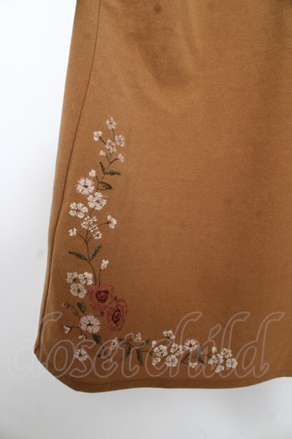 画像3: axes femme / クロスステッチ刺繍パンツ F ブラウン Y-26-02-23-230-AX-PA-IG-ZY (3)