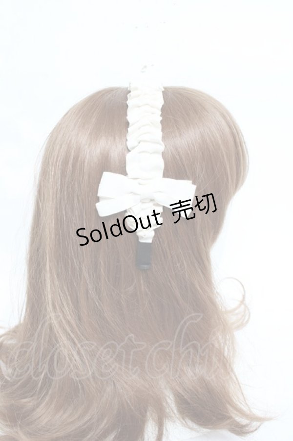 画像3: m petit by misako / ギャザーリボンカチューシャ  生成り Y-26-02-23-021-LO-AC-SZ-ZT639-F004 (3)