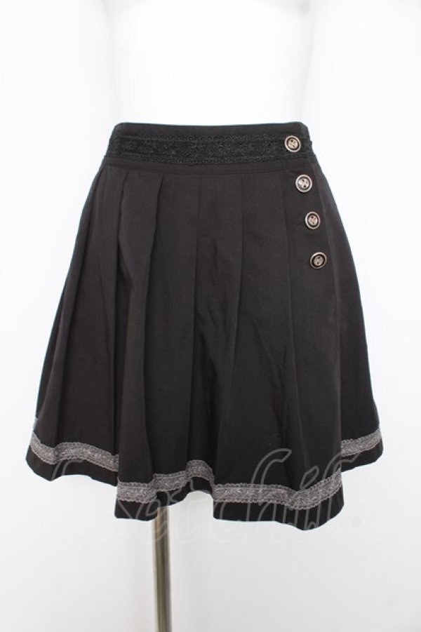 画像1: axes femme / 釦使いプリーツキュロット M 黒 Y-26-02-23-235-AX-PA-SZ-ZY (1)