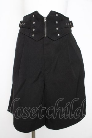 画像: axes femme / コルセットデザインハーフPT  黒 Y-26-02-23-236-AX-PA-SZ-ZY