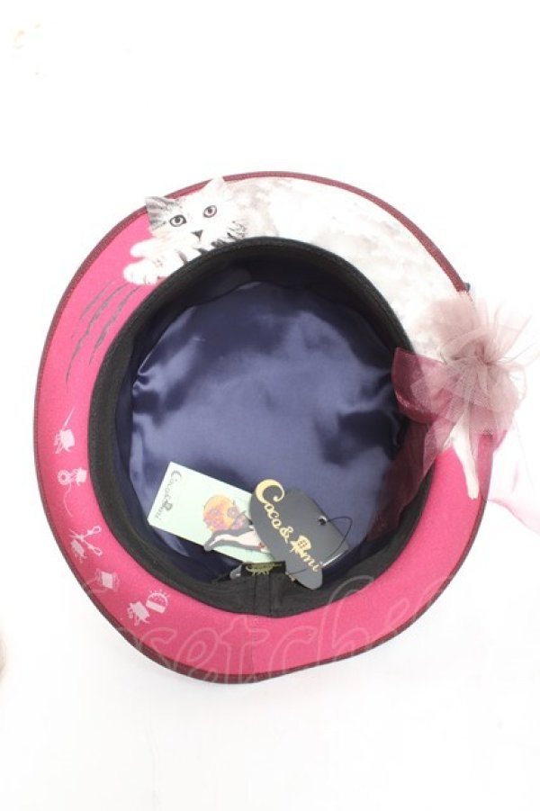 画像6: Coco&Ami / LOOK UP！(猫)  ワイン Y-26-02-23-025-LO-AC-SZ-ZY (6)