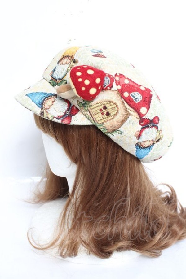 画像2: Coco&Ami / マッシュルームゴブランキャスケット  ベージュ Y-26-02-23-027-LO-AC-SZ-ZY (2)