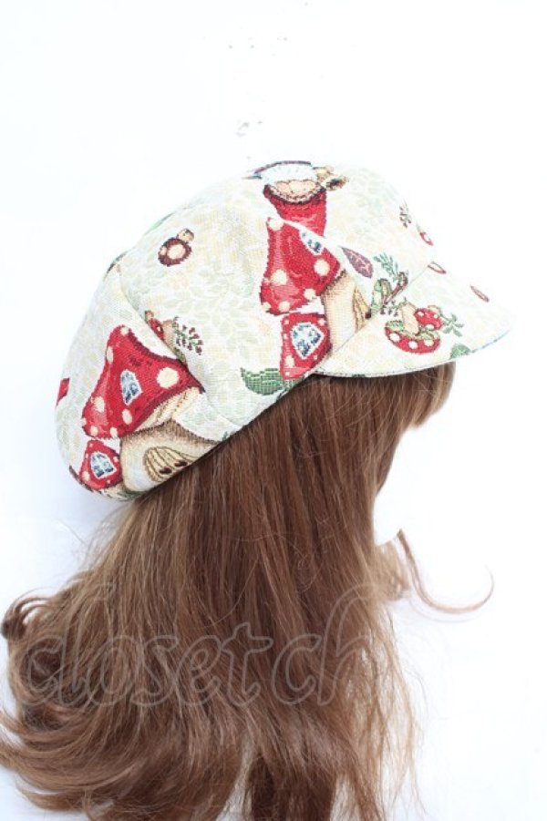 画像4: Coco&Ami / マッシュルームゴブランキャスケット  ベージュ Y-26-02-23-027-LO-AC-SZ-ZY (4)