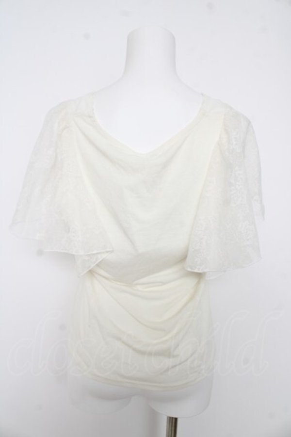 画像2: axes femme / レースラッフルトップス  生成り Y-26-02-27-005-AX-TO-SZ-ZY (2)