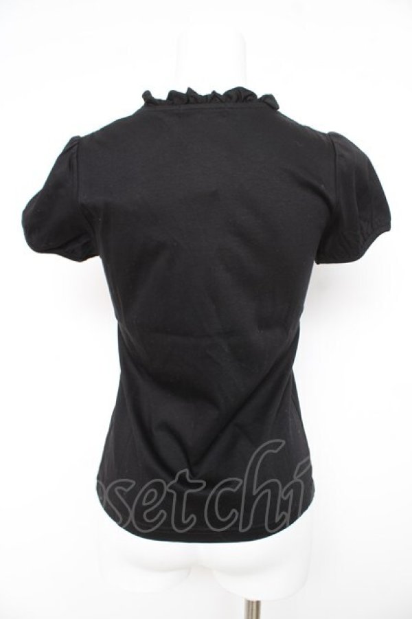 画像2: BPN / バラｘ蝶プリント半袖カットソー  黒 Y-26-02-27-054-GO-TO-SZ-ZY (2)