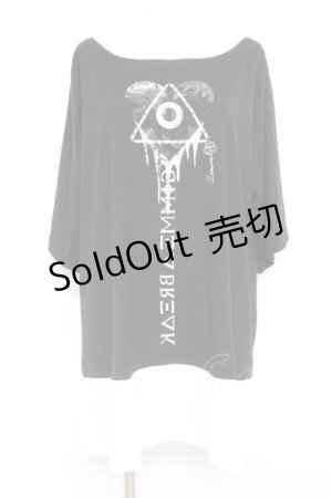 画像: SEX POT ReVeNGe / プリント半袖カットソー  黒 Y-26-02-27-064-SP-TO-SZ-ZY