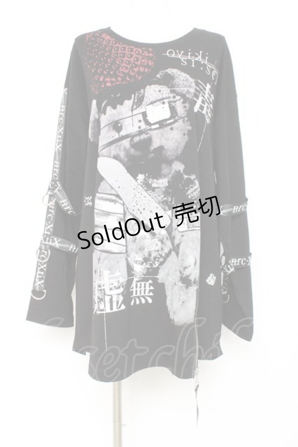 画像1: SEX POT ReVeNGe / 病みベアロンT  黒 Y-26-02-27-065-SP-TO-SZ-ZY (1)