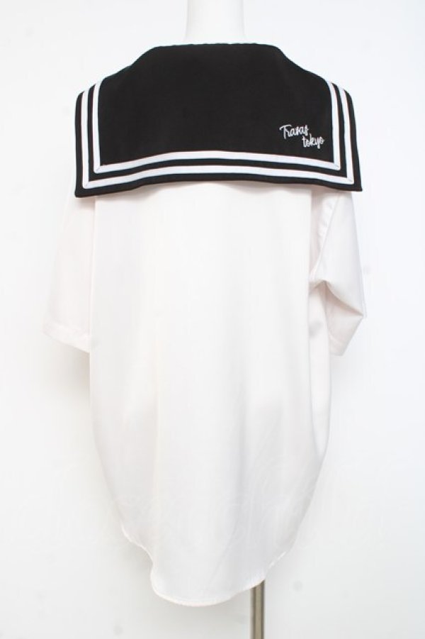 画像2: TRAVAS TOKYO / セーラーマンシャツ  白 Y-26-02-27-066-PU-TO-SZ-ZY (2)