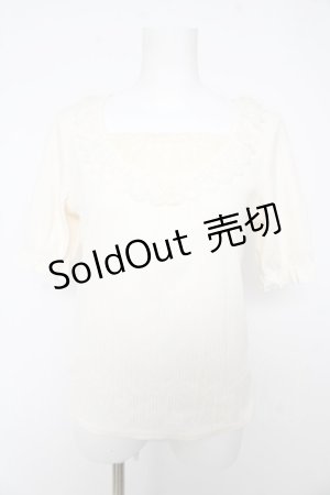 画像: axes femme / ビジューパーツトップス M 生成り Y-26-02-27-008-AX-TO-SZ-ZY