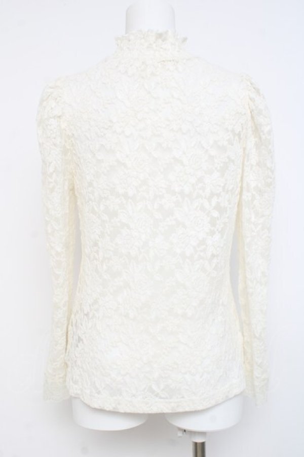 画像2: F＆A / 総レースパワショルトップス  白 Y-26-02-27-073-LO-TO-SZ-ZY (2)