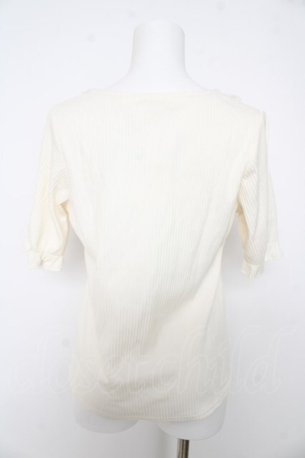 画像2: axes femme / ビジューパーツトップス M 生成り Y-26-02-27-008-AX-TO-SZ-ZY (2)