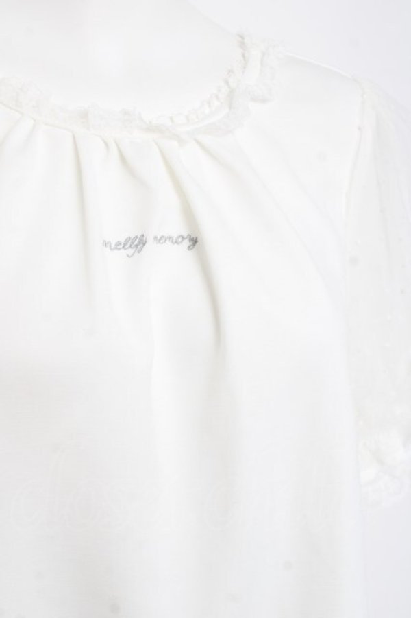画像4: mellfy memory / パフに恋するmellfyトップス M 白 Y-26-02-27-074-LO-TO-SZ-ZY (4)