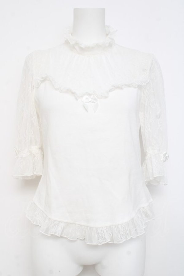 画像1: ALICE and the PIRATES /  レース切替プルオーバー  白 Y-26-02-27-075-PA-TO-SZ-ZY (1)