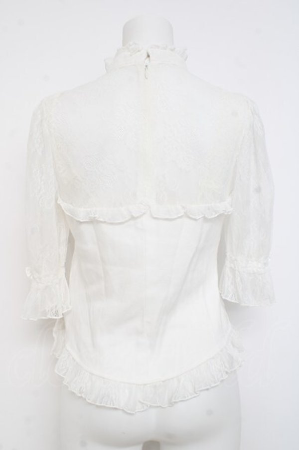 画像2: ALICE and the PIRATES /  レース切替プルオーバー  白 Y-26-02-27-075-PA-TO-SZ-ZY (2)