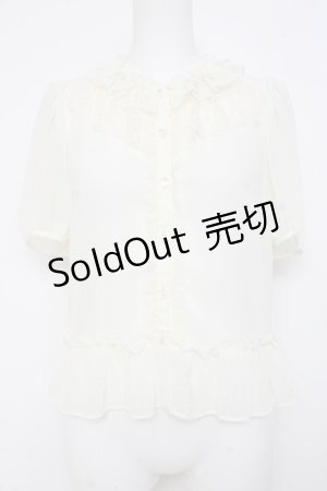 画像: Leur Getter / レースフリルパフブラウス  キナリ Y-26-02-27-076-LU-BL-SZ-ZY
