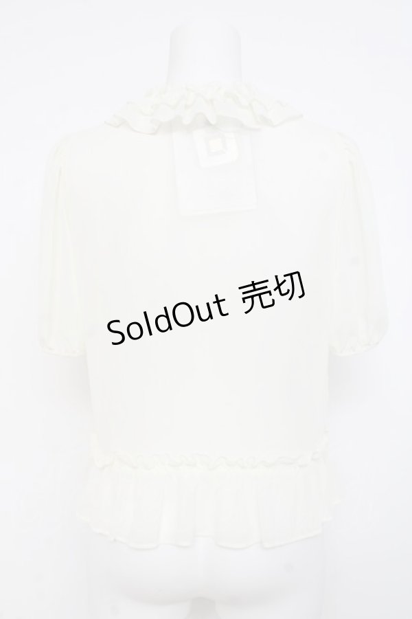 画像2: Leur Getter / レースフリルパフブラウス  キナリ Y-26-02-27-076-LU-BL-SZ-ZY (2)