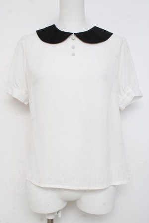 画像: Ank Rouge / カフスベルトブラウス M オフホワイト Y-26-02-27-077-CA-BL-SZ-ZY