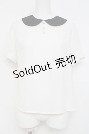 画像: Ank Rouge / カフスベルトブラウス M オフホワイト Y-26-02-27-077-CA-BL-SZ-ZY