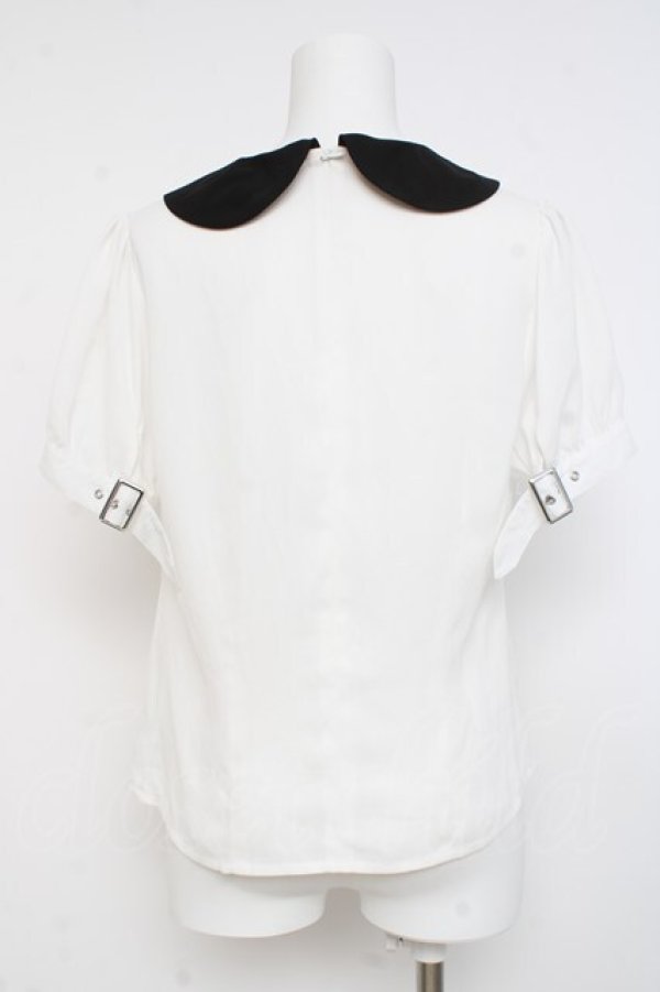 画像2: Ank Rouge / カフスベルトブラウス M オフホワイト Y-26-02-27-077-CA-BL-SZ-ZY (2)