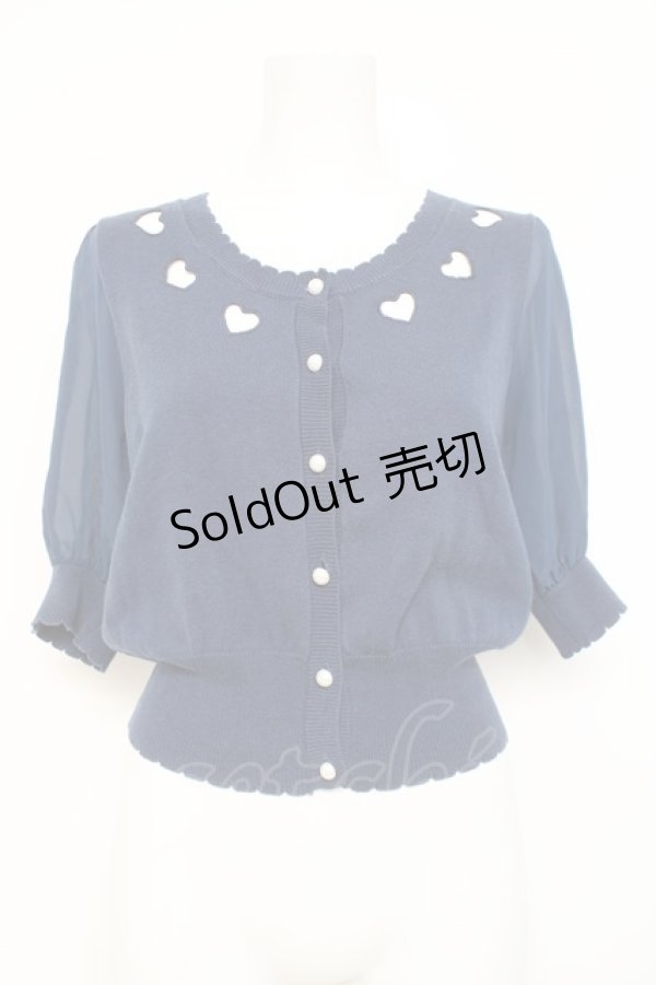 画像1: F i.n.t / ハートくり抜きカーディガン F ネイビー Y-26-02-27-078-CA-TO-SZ-ZY (1)