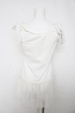 画像2: axes femme / 肩リボンロングインナー F 白 Y-26-02-27-001-AX-TO-SZ-ZY (2)
