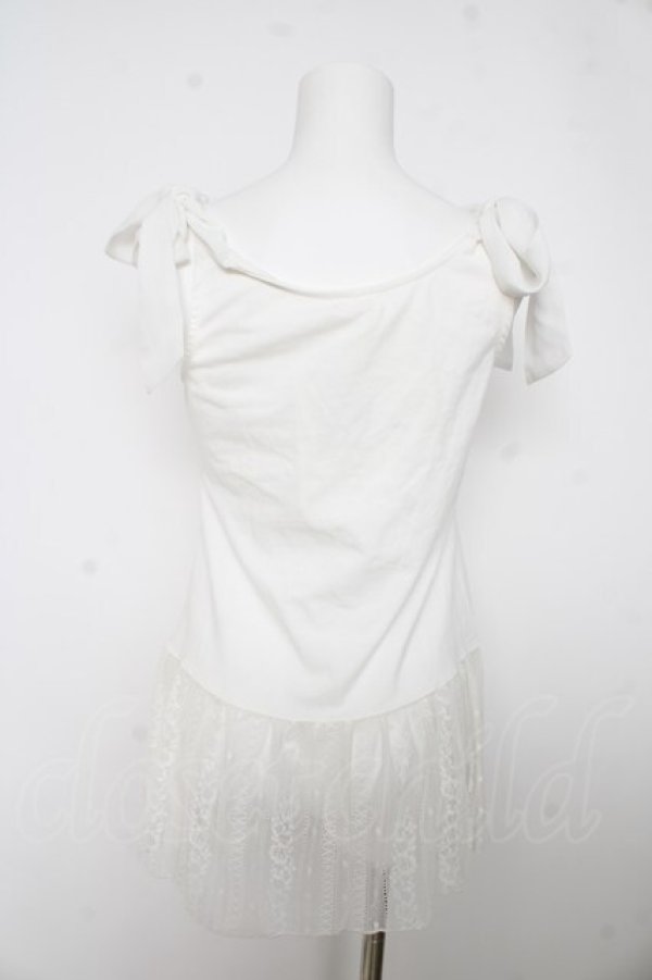 画像2: axes femme / 肩リボンロングインナー F 白 Y-26-02-27-001-AX-TO-SZ-ZY (2)