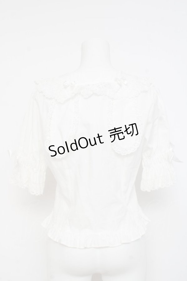 画像2: BABY, THE STARS SHINE BRIGHT / うさみみ５分袖ブラウス  シロ Y-26-02-27-091-BA-BL-IG-ZY (2)