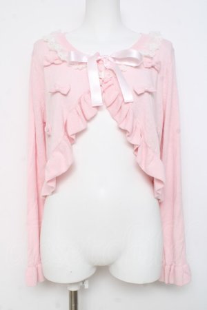 画像: BABY, THE STARS SHINE BRIGHT / プチリボンボレロ  ピンク Y-26-02-27-094-BA-TO-IG-ZY