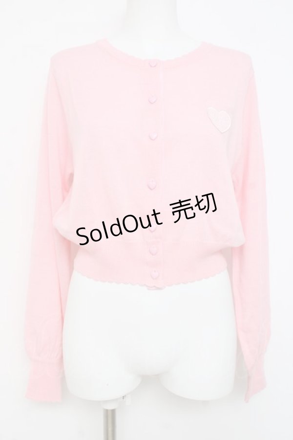 画像1: Angelic Pretty / Heartワッペンニットカーディガン  ピンク Y-26-02-27-095-AP-TO-IG-ZY (1)