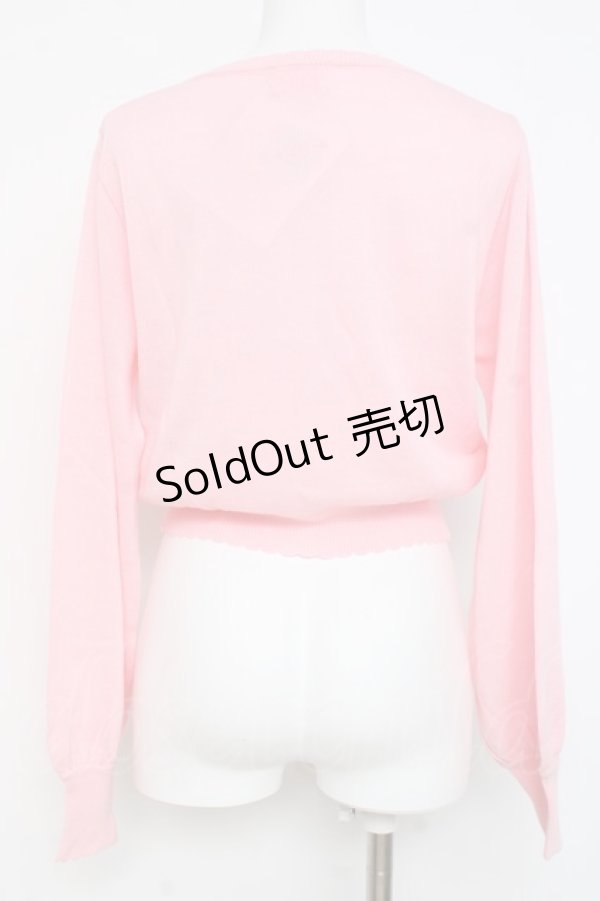 画像2: Angelic Pretty / Heartワッペンニットカーディガン  ピンク Y-26-02-27-095-AP-TO-IG-ZY (2)