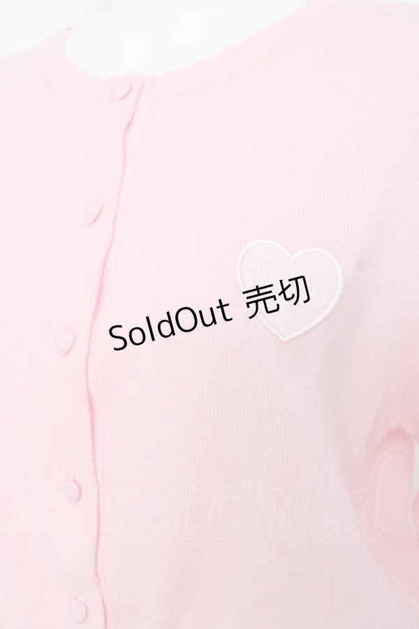 画像3: Angelic Pretty / Heartワッペンニットカーディガン  ピンク Y-26-02-27-095-AP-TO-IG-ZY (3)