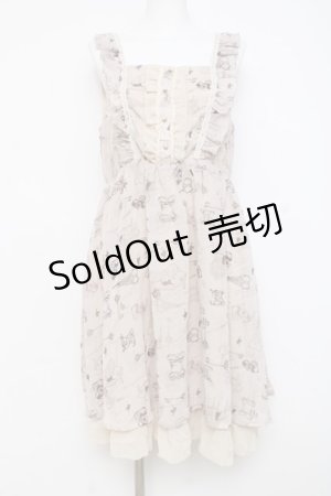 画像: axes femme / アンティーク猫ワンピース  生成り Y-26-02-27-100-AX-OP-SZ-ZY