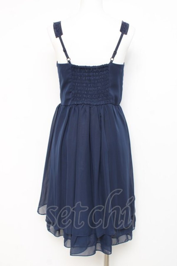 画像2: axes femme / レース切替ワンピース  紺 Y-26-02-27-101-AX-OP-SZ-ZY (2)