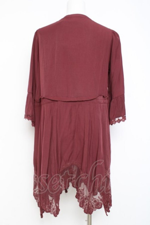 画像2: axes femme / フィッシュテールチュニック M ワイン Y-26-02-27-105-AX-OP-SZ-ZY (2)